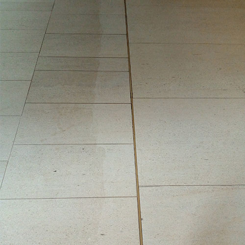 limestone floors - before